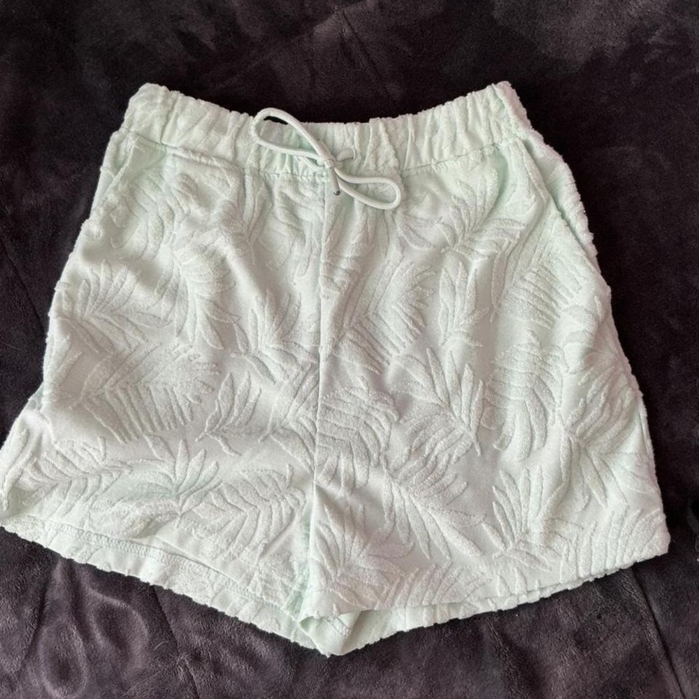 7‎ For All Mankind Light Green Shorts w/ Drawstring Waistband Woman's Size XS